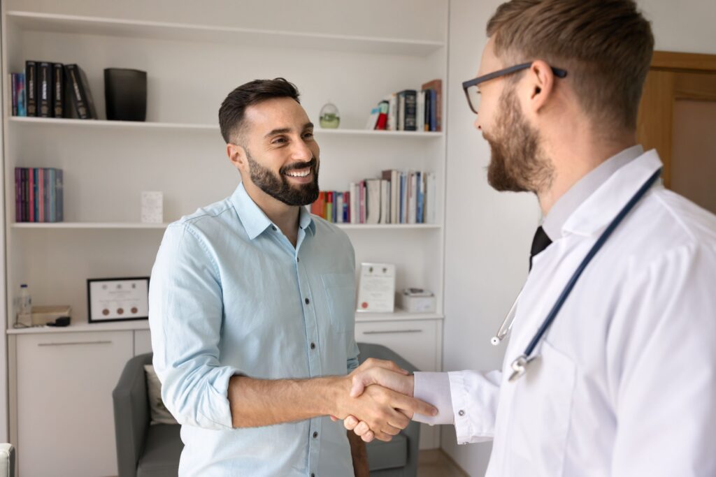 Man meeting with a doctor