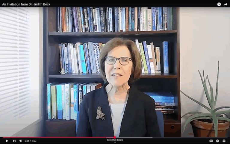 CBT for Complex Cases: A Personal Invitation from Dr. Judith Beck