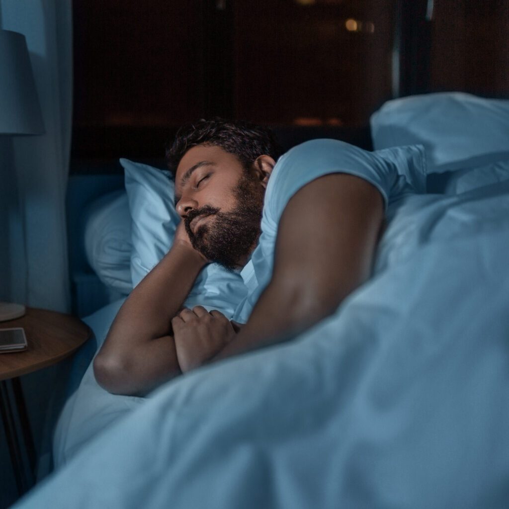 A man sleeping